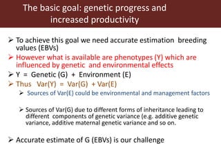 Genomic  selection in Livestock