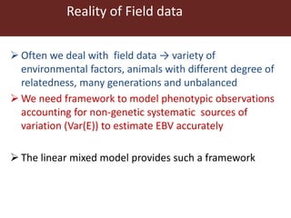 Genomic  selection in Livestock