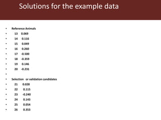 Genomic  selection in Livestock