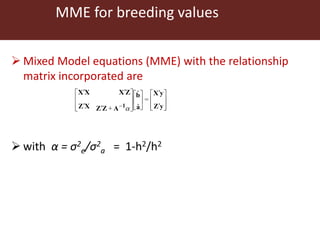 Genomic  selection in Livestock