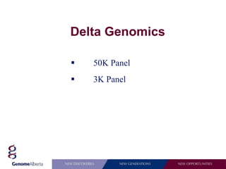 Delta Genomics

   50K Panel
   3K Panel
 