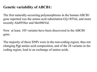 Inter individual variability in drug response and ADRs are major public health problems.