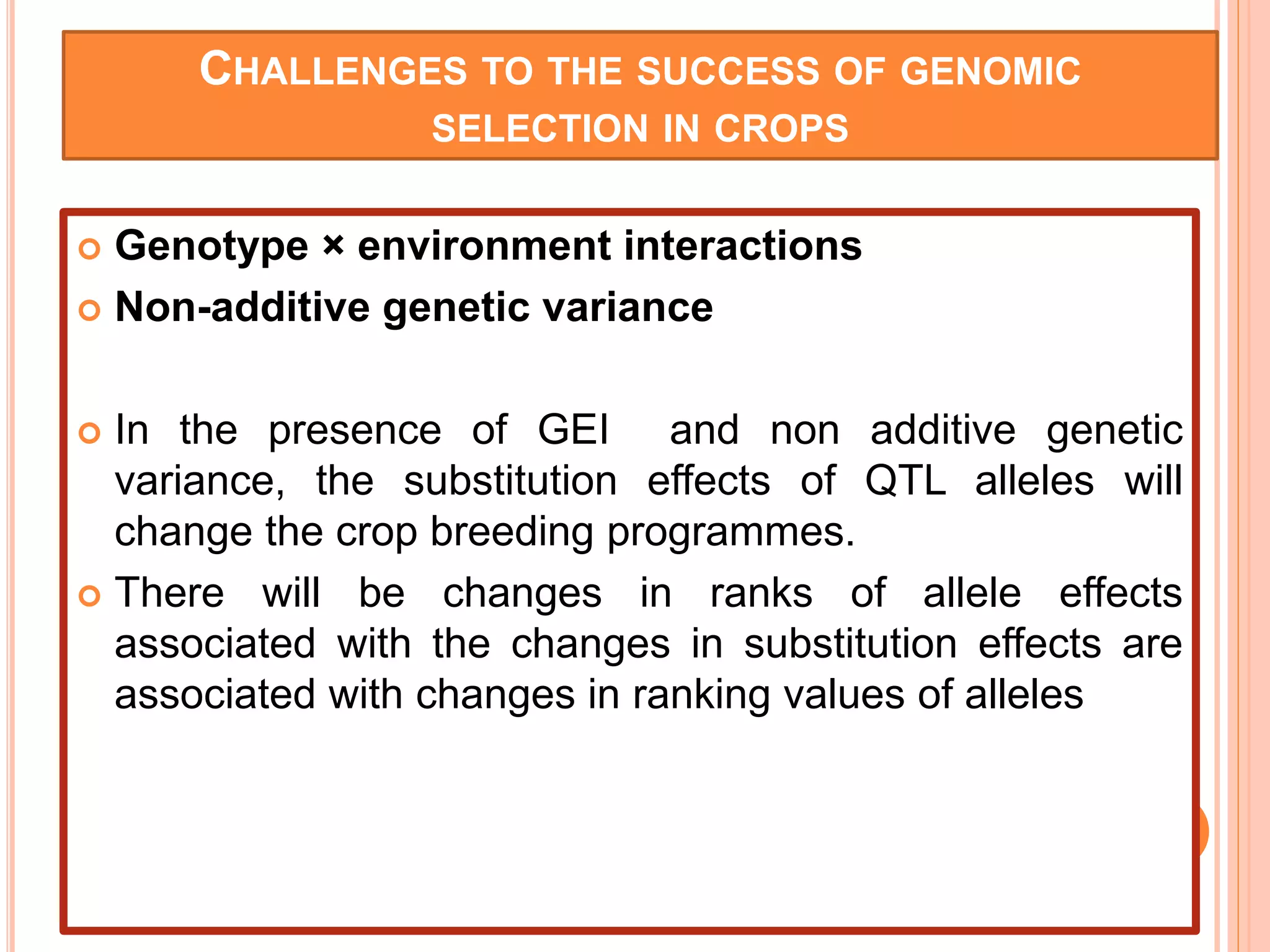 Genomic selection for crop improvement | PPTX