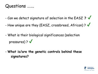 Genomics for African cattle challenges and opportunities: The East African shorthorn zebu story