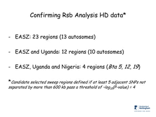 Genomics for African cattle challenges and opportunities: The East African shorthorn zebu story