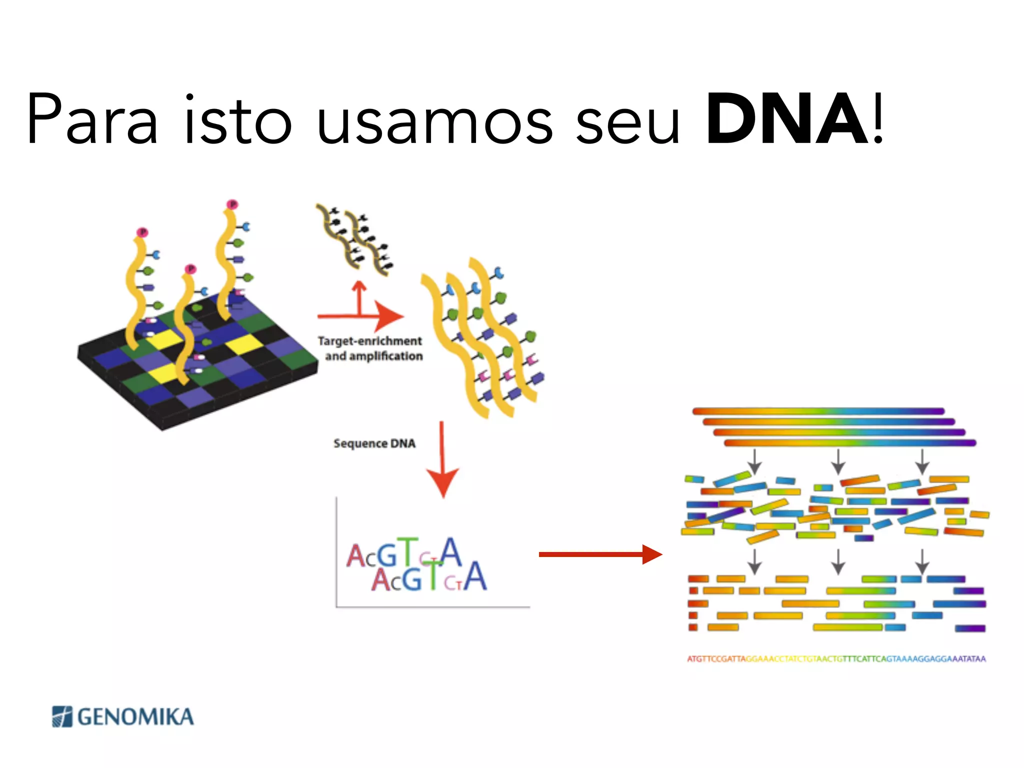Para isto usamos seu DNA!
 