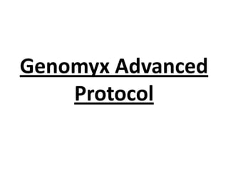 Genomyx Advanced
Protocol

 