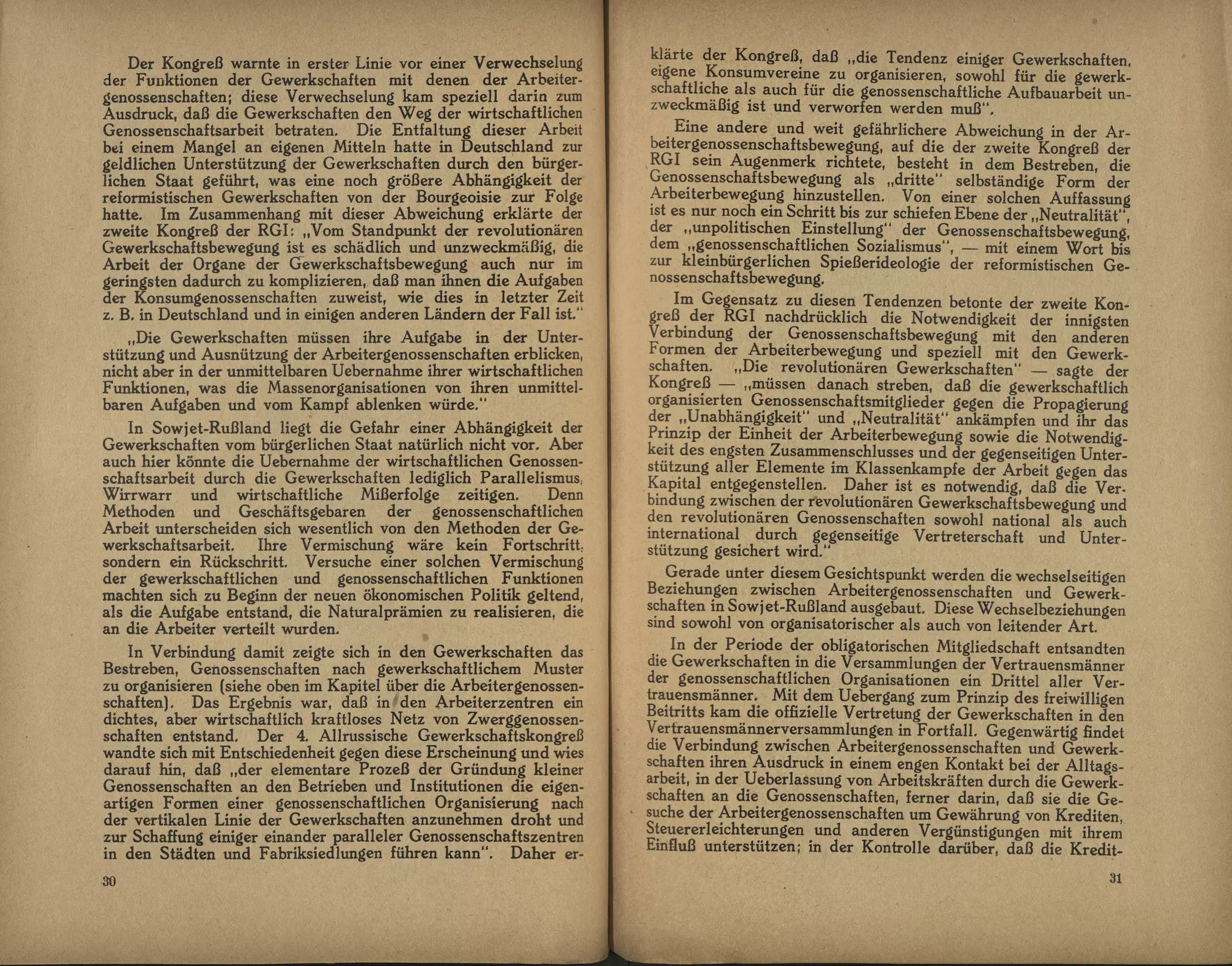 Das Genossenschaftswesen in der Union der S.S.R.