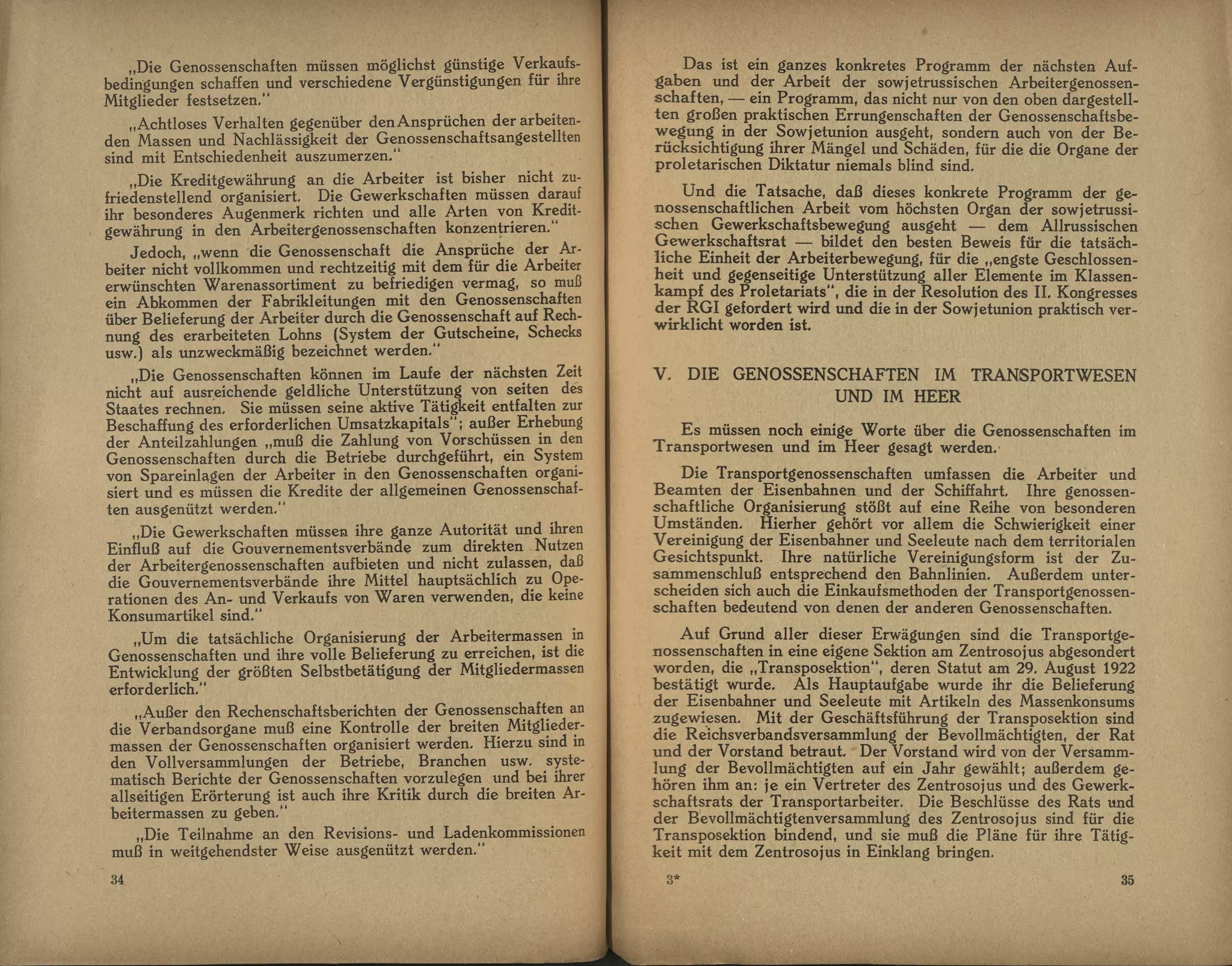 Das Genossenschaftswesen in der Union der S.S.R.