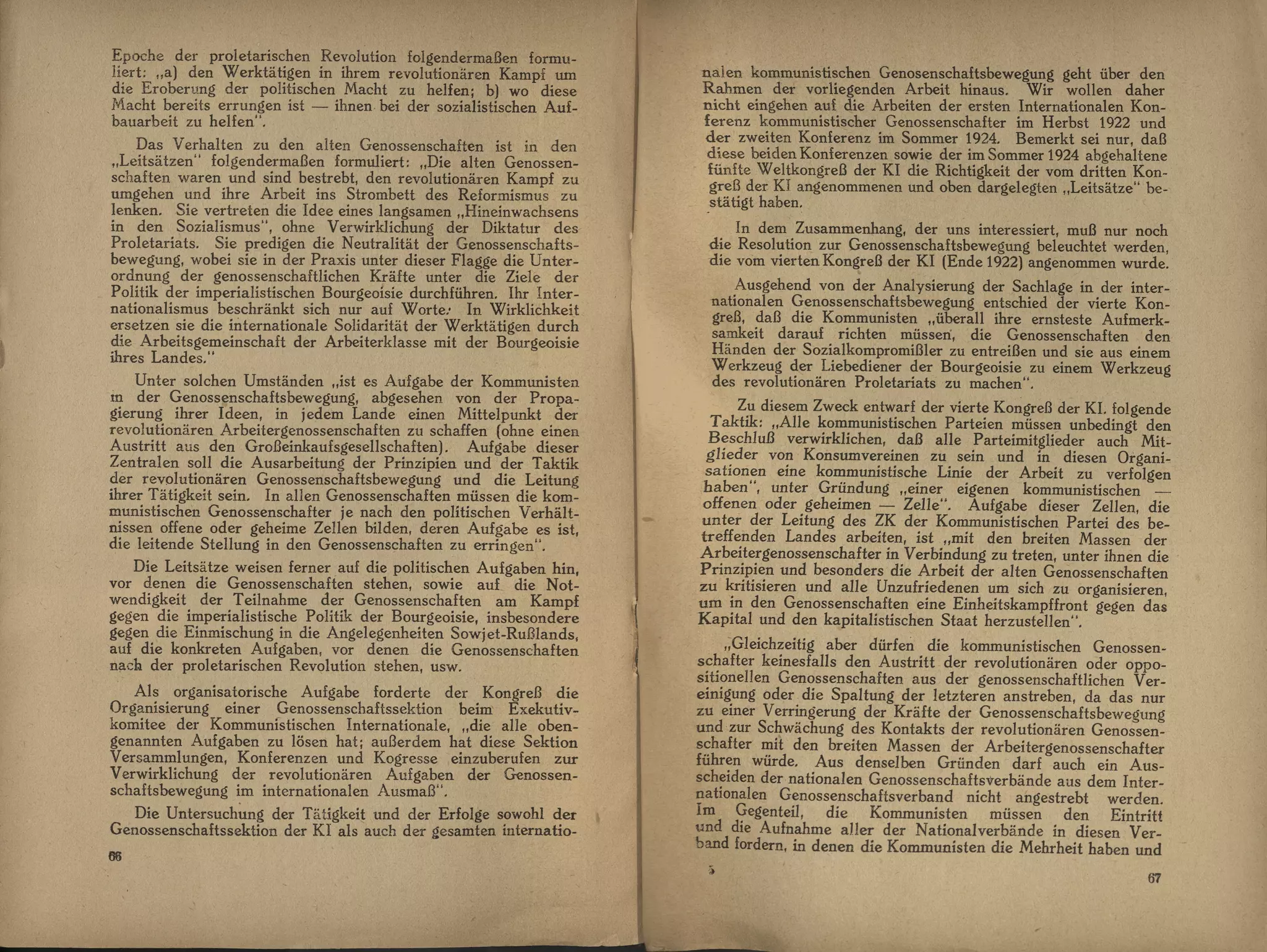 Das Genossenschaftswesen in der Union der S.S.R.