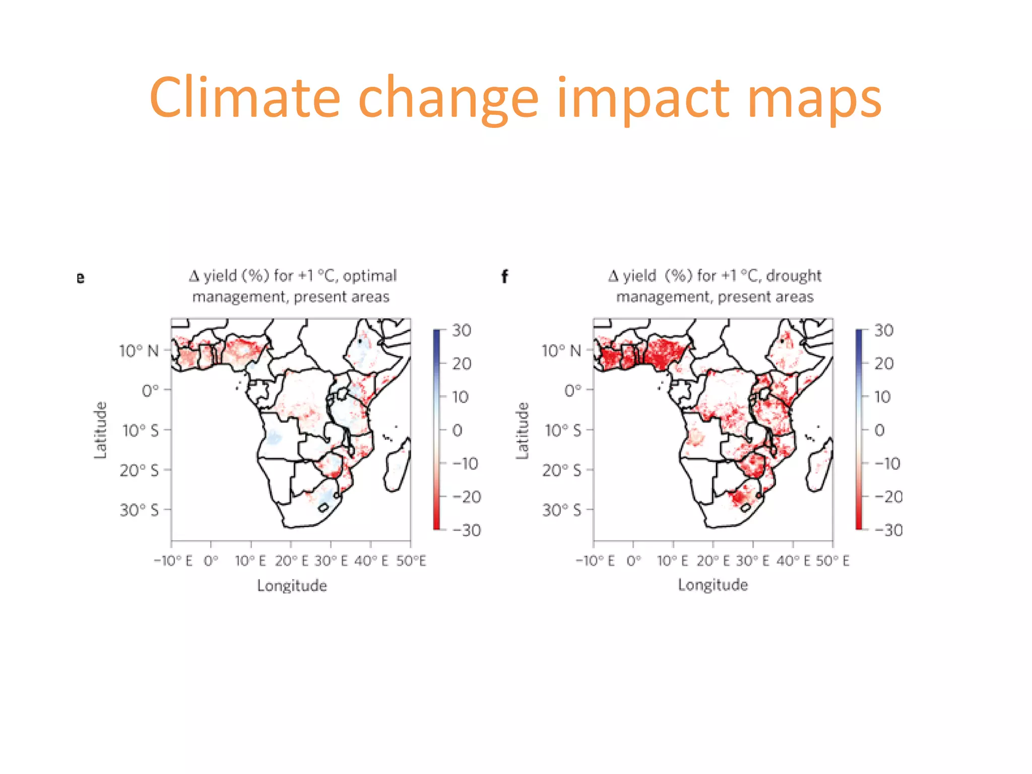 Climate change impact maps
 