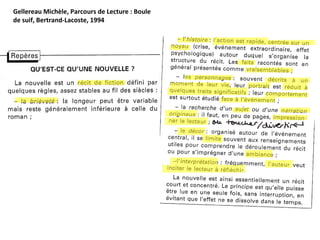 Gellereau Michèle, Parcours de Lecture : Boule de suif, Bertrand-Lacoste, 1994 
