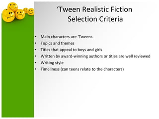 'Tween Realistic Fiction