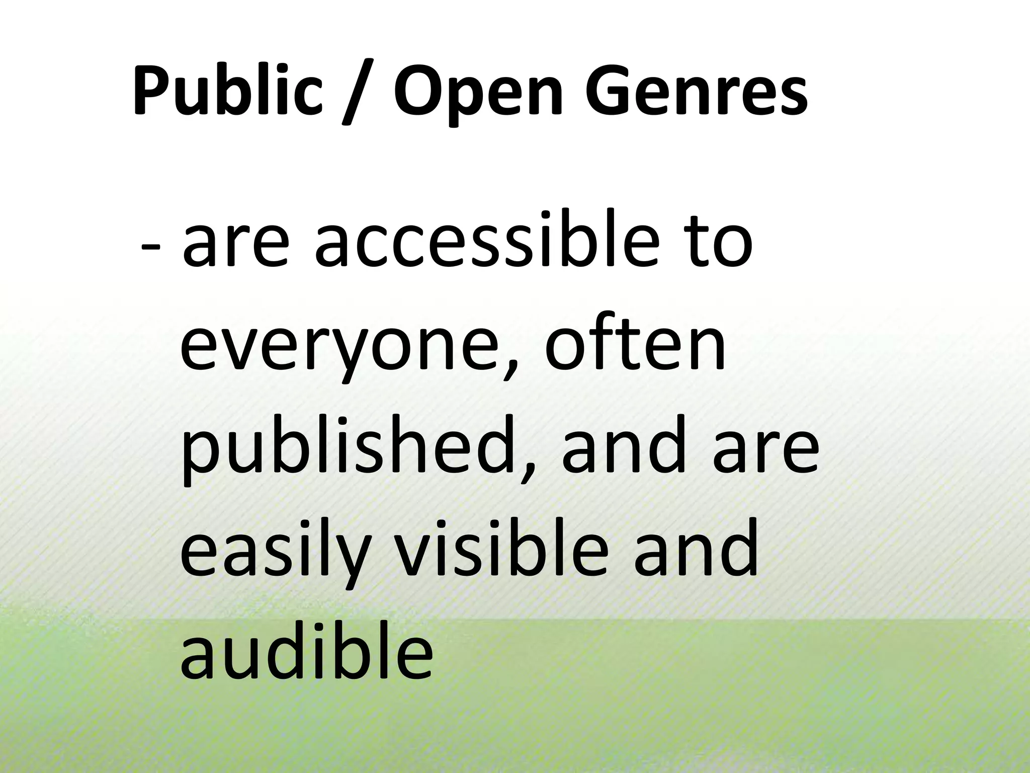The functional-systemic approach (Halliday)Can you think of some academic genres?