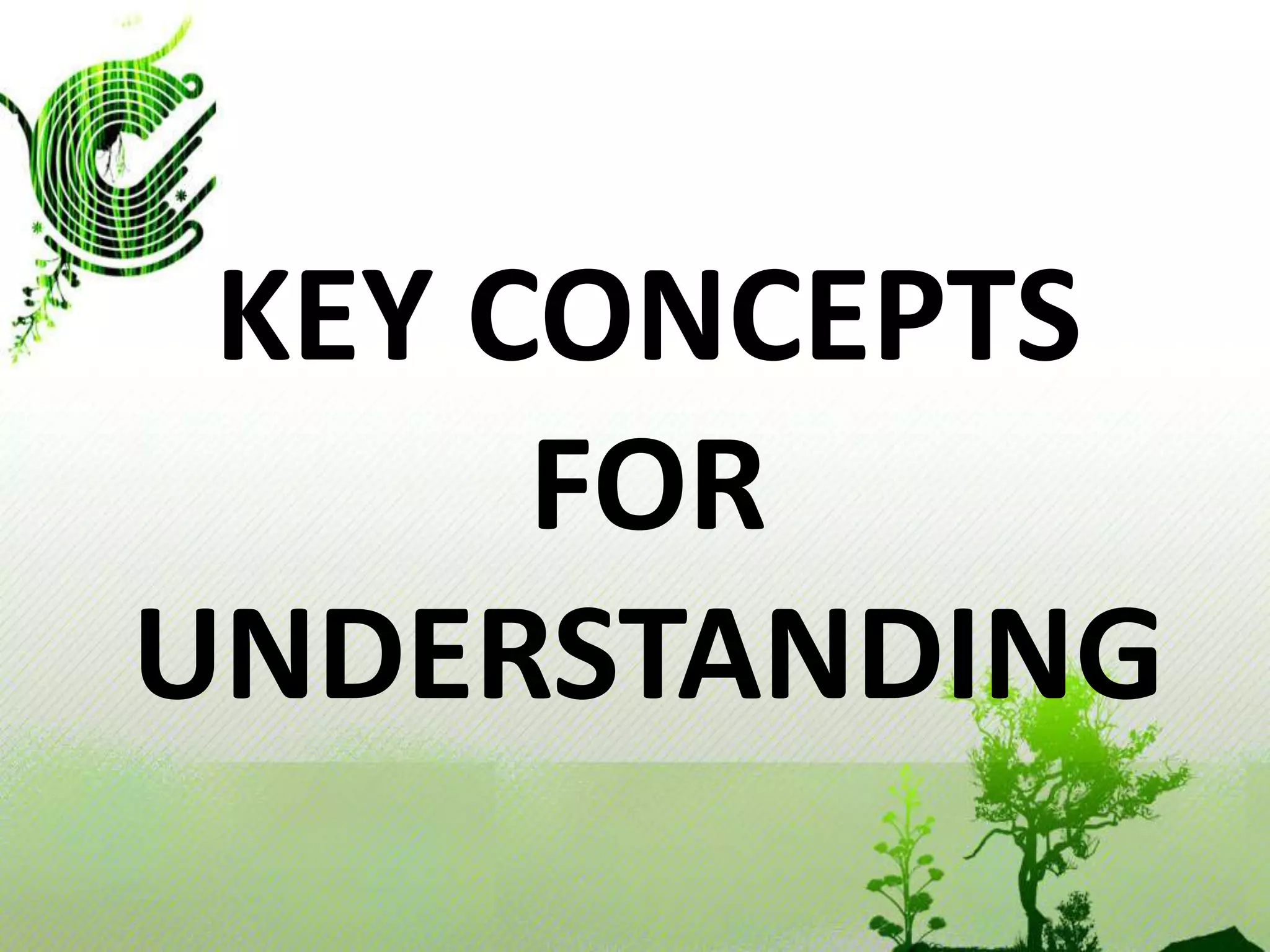 KEY CONCEPTS FOR UNDERSTANDING