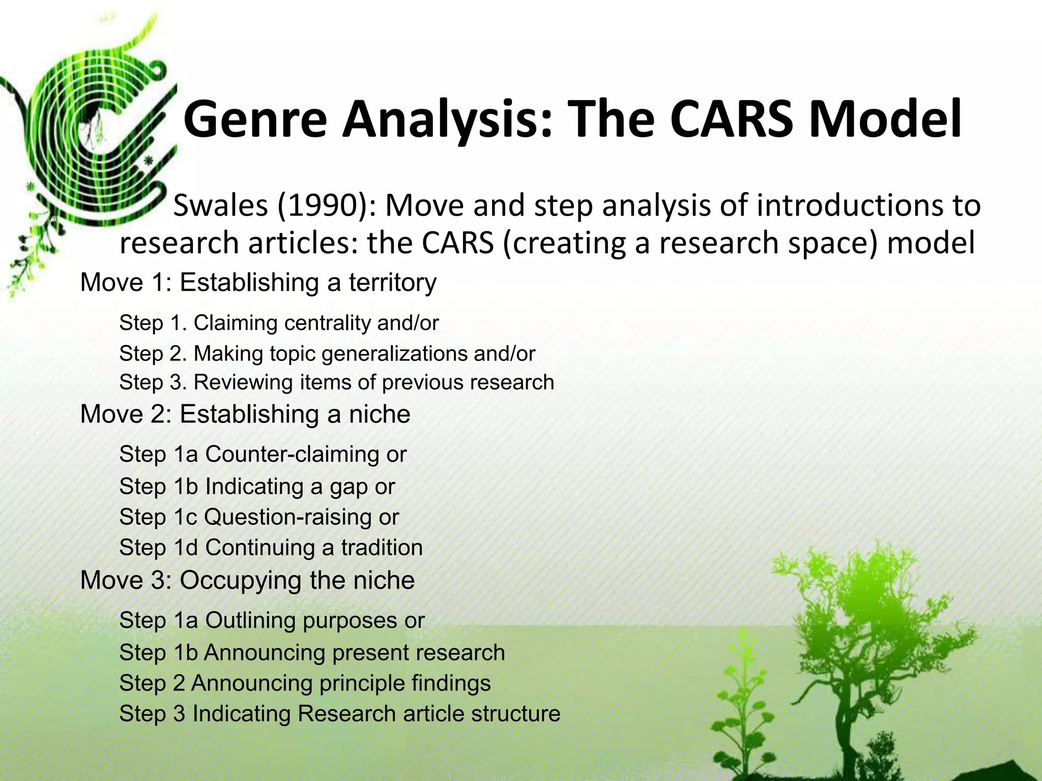 c. GenericPurposes and Intentions	"Althoughmany of the genres employed in well-establishedprofessionalcontexts serve recognizable and somewhatstandardized set of communicative purposes, theyrarely, if ever, serve a single purpose. If nothingelse, theyalmostalways combine a more immediate single purposewith the moststanderdizedones of maintenance and continuance of goodwill and a mutuallybeneficialprofessionalrelationship" (Bhatia, 1999, p. 25).
