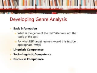 Genre analysis | PPTX