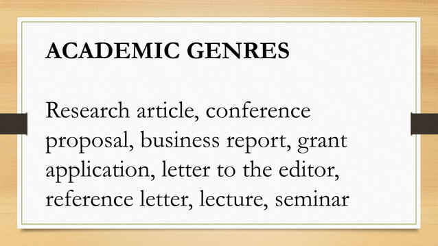 Genre Analysis | PPTX