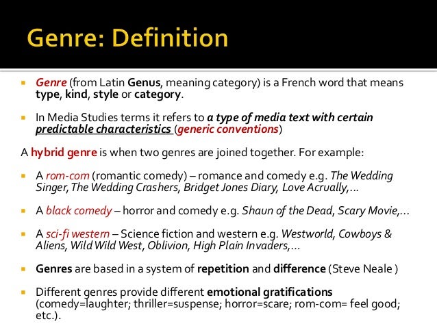 Genre And Narrative Threory Booklet