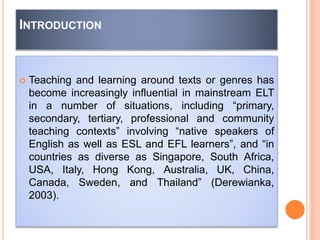 Genre based instruction | PPTX