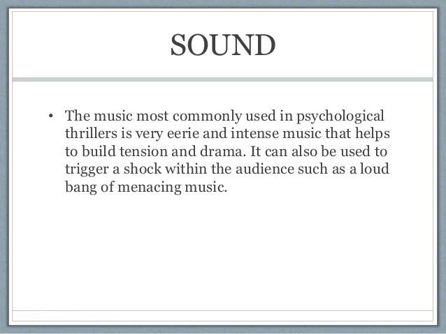 Psychological thriller media studies essay examples picture