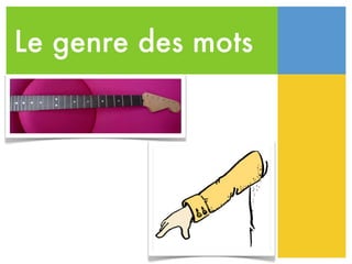 Le genre des mots
 
