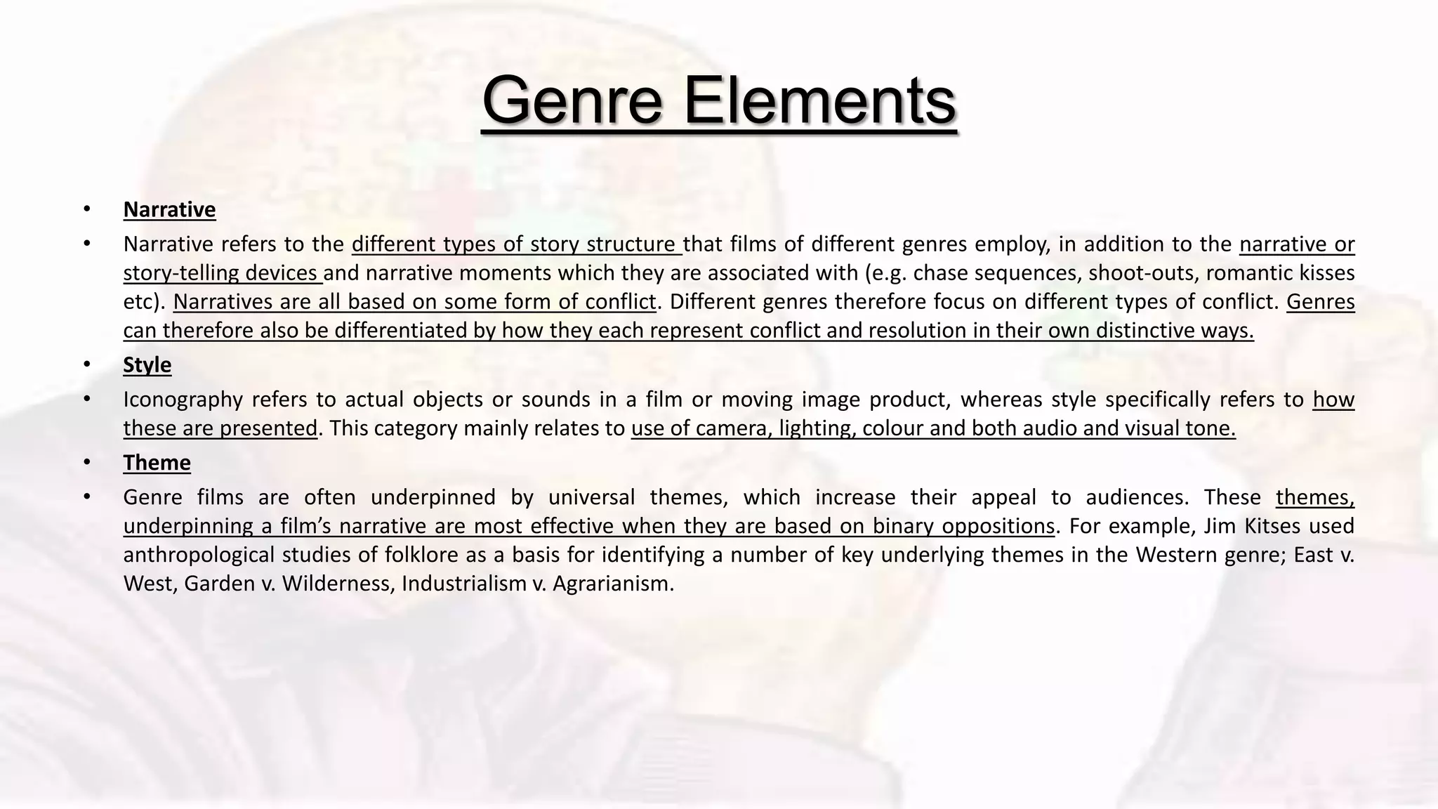 Genre elements | PPTX
