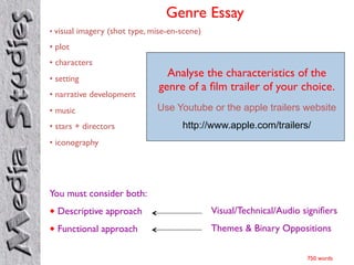 Genre Study Visual Genre homework | PDF