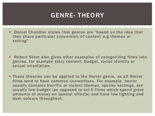 Genre, narrative, representation and audience