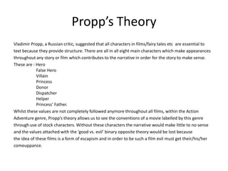 Propp Genre & narrative structure research | PPTX