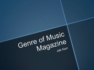 Genre of music magazine