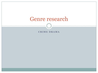 C R I M E D R A M A
Genre research
 
