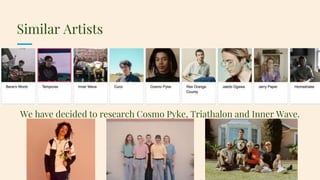 Similar Artists
We have decided to research Cosmo Pyke, Triathalon and Inner Wave.
 