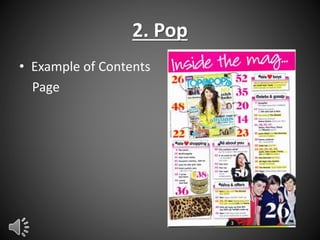 2. Pop
• Example of Contents
Page

 