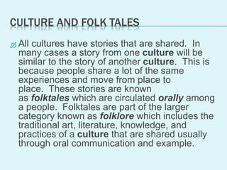 Genre Study Folk Tales PPT