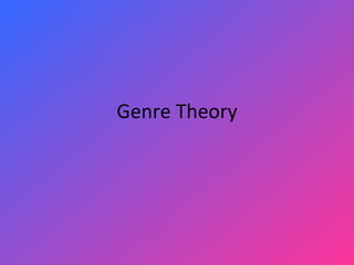 Genre Theory 