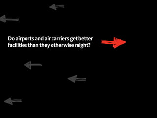 Do airports and air carriers get better
facilities than they otherwise might?
 