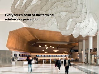 Every touch point of the terminal
reinforces a perception.
 