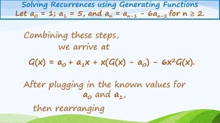 Gen solve recurrence | PPTX