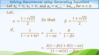 Gen solve recurrence | PPTX