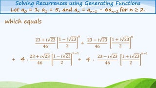 Gen solve recurrence | PPTX