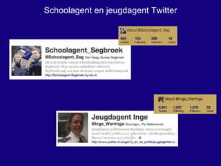 Schoolagent en jeugdagent Twitter 
