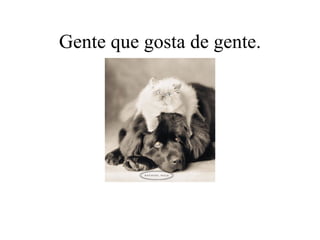 Gente que gosta de gente. 