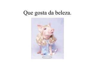 Que gosta da beleza.
 