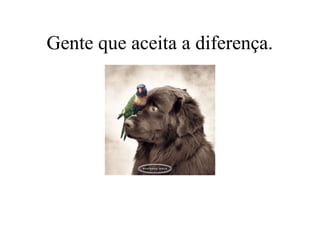 Gente que aceita a diferença.
 