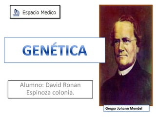 Alumno: David Ronan
  Espinoza colonia.

                      Gregor Johann Mendel
 