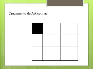 Cruzamento de AA com aa:
 