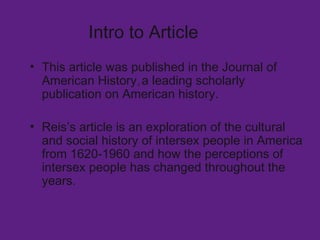 <ul><li>This article was published in the Journal of American History ,  a leading scholarly publication on American histo...