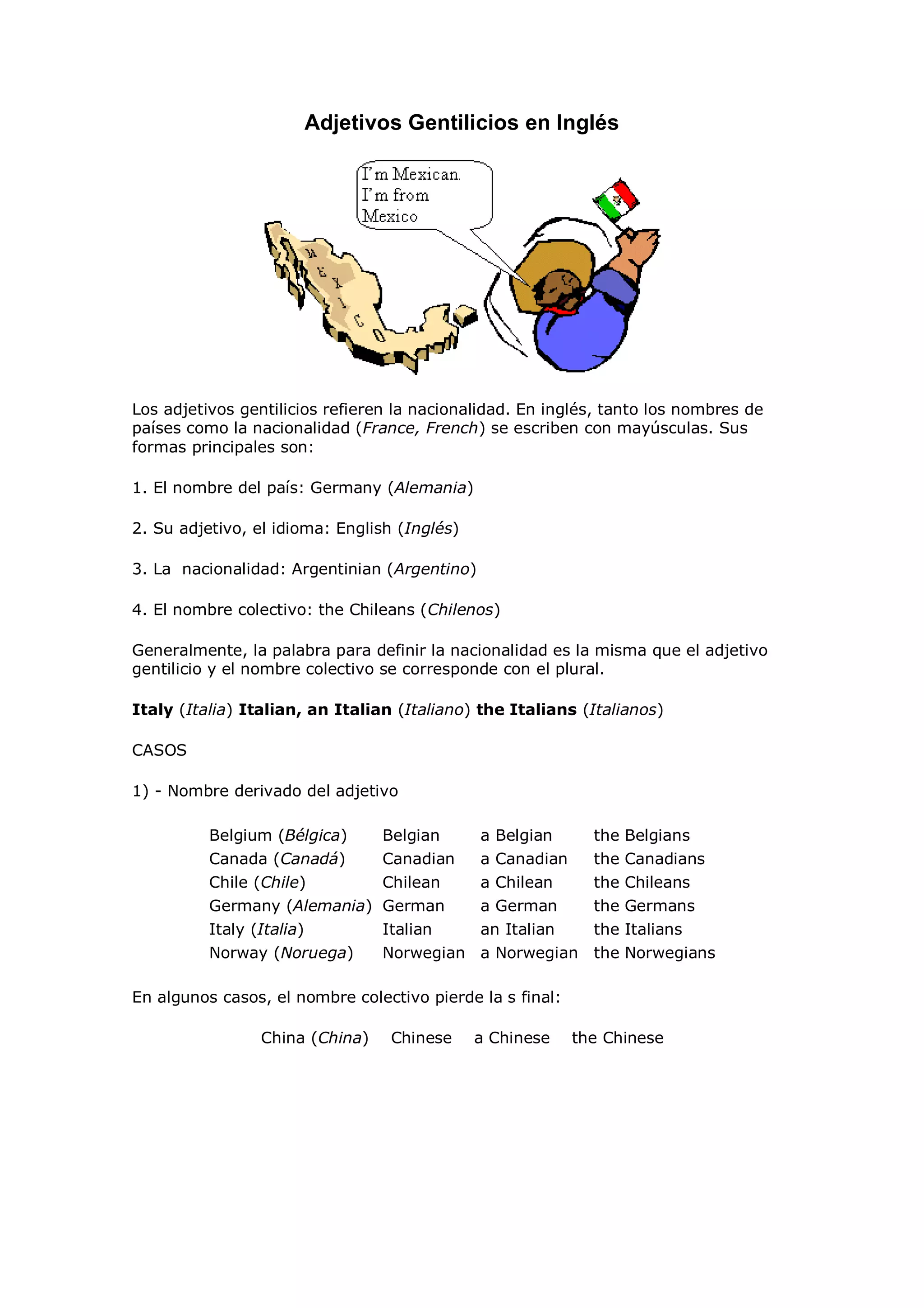 Gentilicios en ingles | PDF