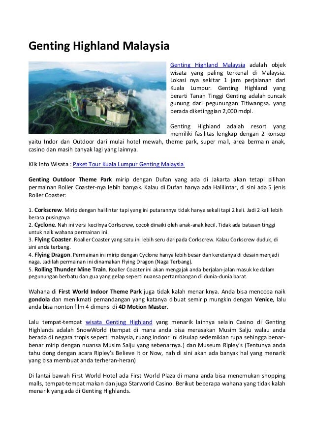 4400 Cerita Hantu Genting Highland HD Terbaru